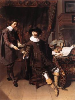 Thomas De Keyser : Constantijn Huygens and his Clerk